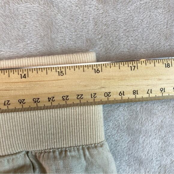 GUESS Capri Pants Linen Off White Size Medium Pockets Summer Neutral Lightweight - Picture 7 of 10
